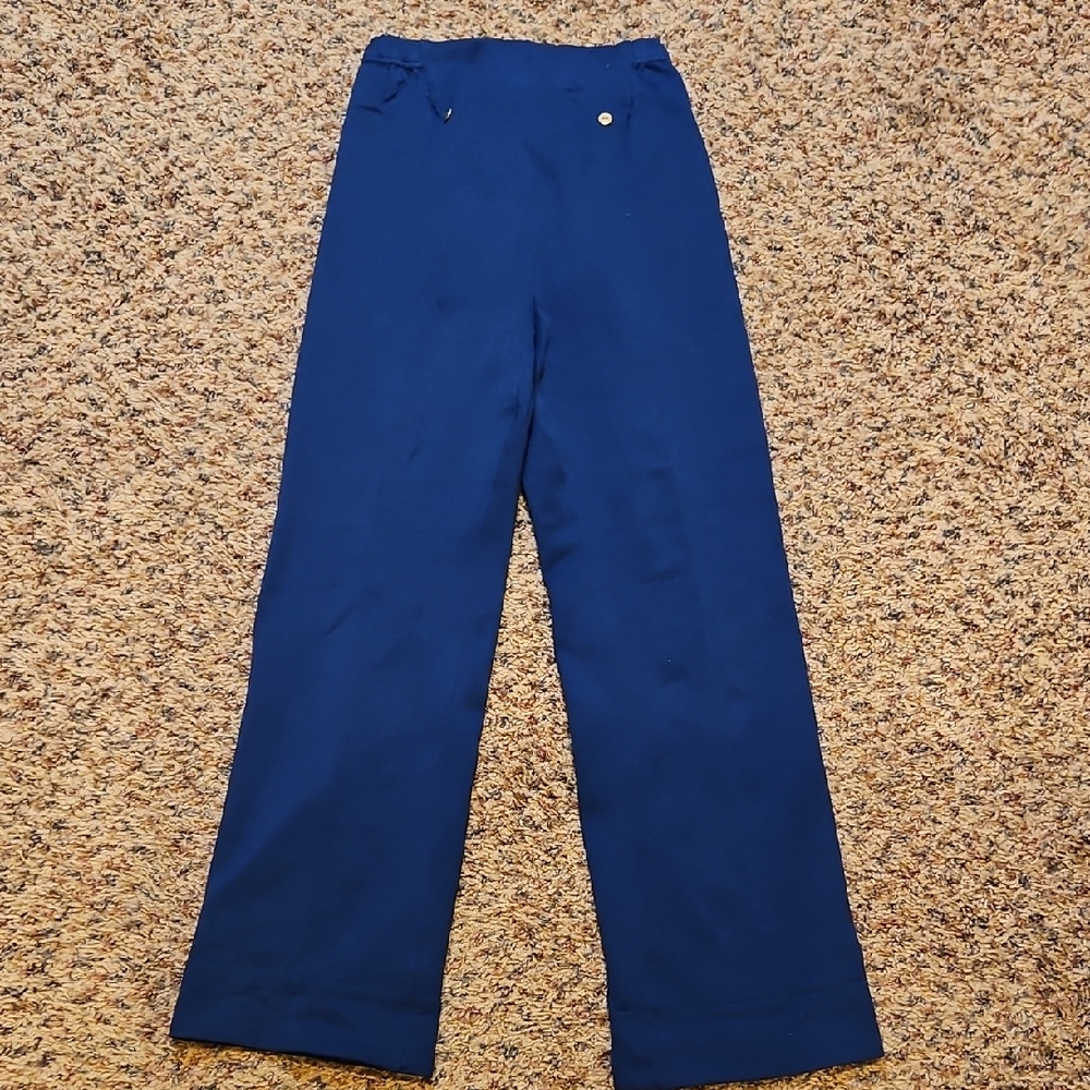 Vintage Danskin Pants Girls 14 Blue 1960s 1970s 100% Nylon Kids